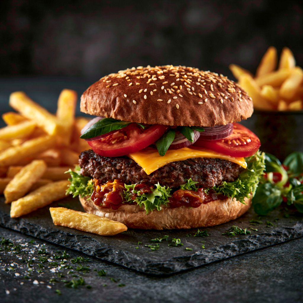 Burger bei Day & Night Restaurant Hof